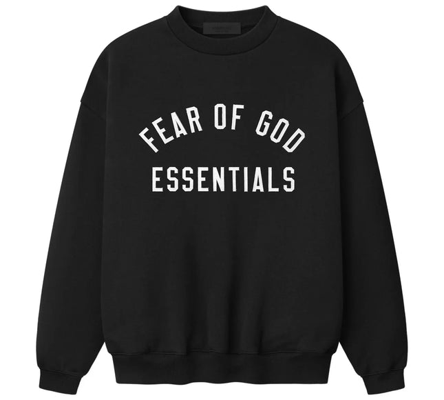 Fear of God Essentials Varsity 90s Crewneck Sweatshirt 'Vintage Black'