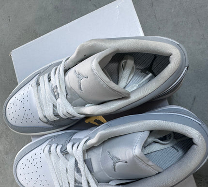 DISPLAY - Nike Womens Air Jordan 1 Low Sneakers - 'White Wolf Grey'