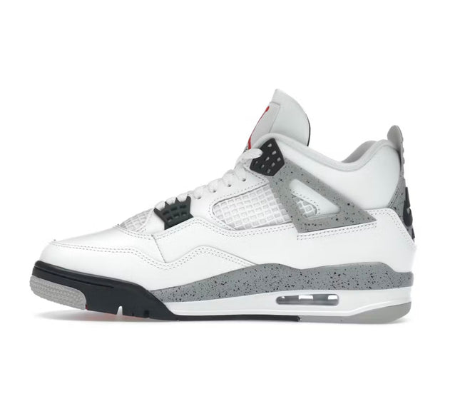Nike Mens Air Jordan 4 Retro Sneakers - 'White Cement'