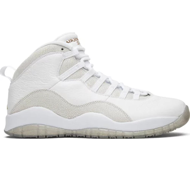 Nike Mens OVO x Air Jordan 10 Retro Sneakers - 'White'