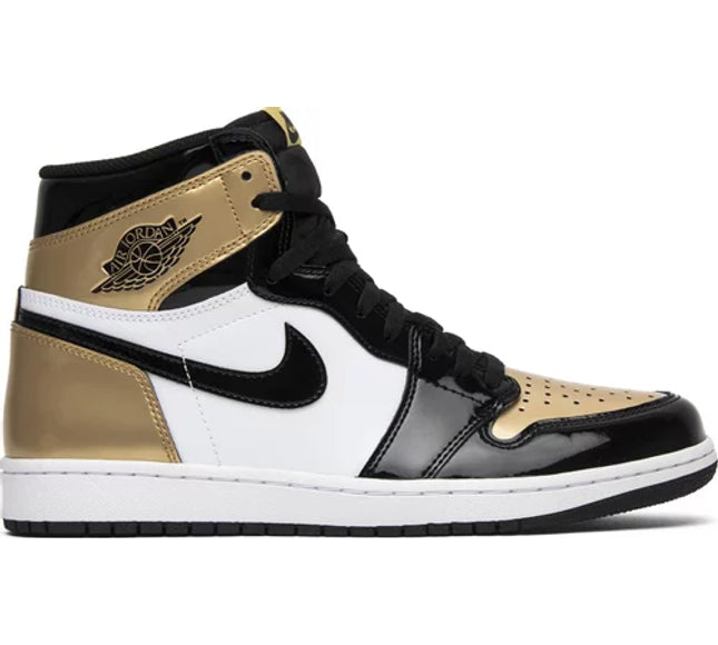 Nike Mens Air Jordan 1 Retro High OG NRG Sneakers - 'Gold Toe'