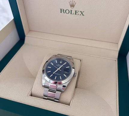 Rolex Datejust 41 Brand-New 2023 | Complete Set | Blue Motif Fluted Jubilee