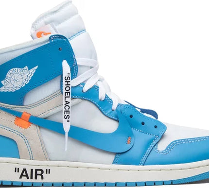 Nike Mens Off-White x Air Jordan 1 Retro High OG Sneakers - 'UNC'