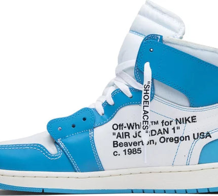 Nike Mens Off-White x Air Jordan 1 Retro High OG Sneakers - 'UNC'