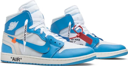 Nike Mens Off-White x Air Jordan 1 Retro High OG Sneakers - 'UNC'