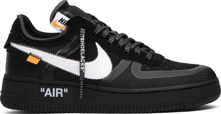 Nike Mens Off-White x Air Force 1 Low Sneakers - 'Black'