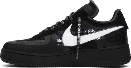 Nike Mens Off-White x Air Force 1 Low Sneakers - 'Black'
