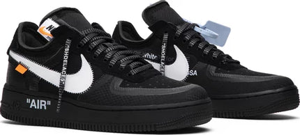 Nike Mens Off-White x Air Force 1 Low Sneakers - 'Black'