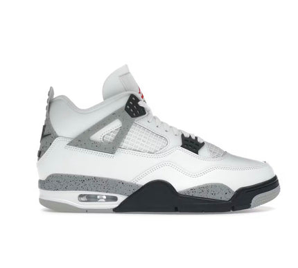 Nike Mens Air Jordan 4 Retro Sneakers - 'White Cement'