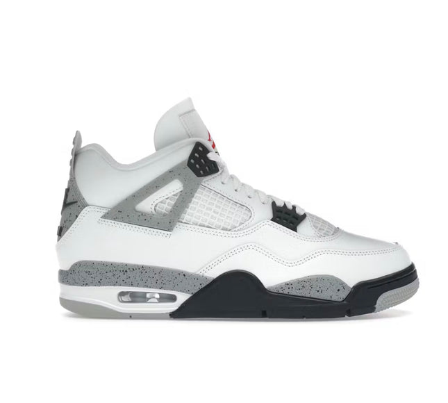 Nike Mens Air Jordan 4 Retro Sneakers - 'White Cement'