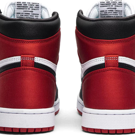 Nike Womens Air Jordan 1 Retro High Sneakers - 'Satin Black Toe'