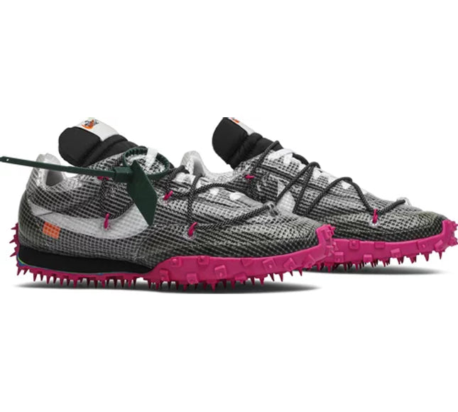 Nike Womens Off-White x Wmns Waffle Racer Sneakers - 'Fuchsia'