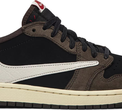Nike Mens Travis Scott x Air Jordan 1 Low Sneakers - 'Mocha'