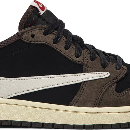 Nike Mens Travis Scott x Air Jordan 1 Low Sneakers - 'Mocha'