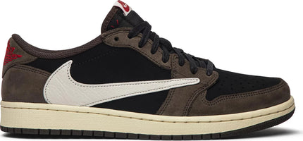 Nike Mens Travis Scott x Air Jordan 1 Low Sneakers - 'Mocha'