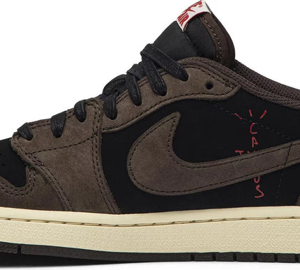 Nike Mens Travis Scott x Air Jordan 1 Low Sneakers - 'Mocha'