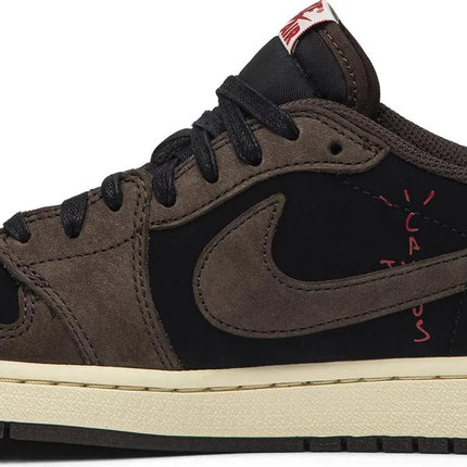 Nike Mens Travis Scott x Air Jordan 1 Low Sneakers - 'Mocha'