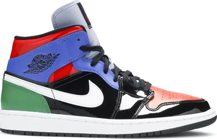 Nike Womens Air Jordan 1 Mid SE Sneakers - 'Multi Patent'
