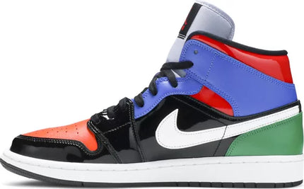 Nike Womens Air Jordan 1 Mid SE Sneakers - 'Multi Patent'