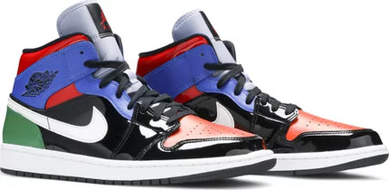 Nike Womens Air Jordan 1 Mid SE Sneakers - 'Multi Patent'