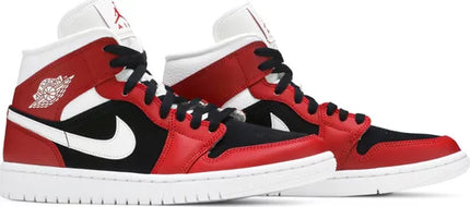 Nike Womens Air Jordan 1 Mid Sneakers - 'Gym Red Black'