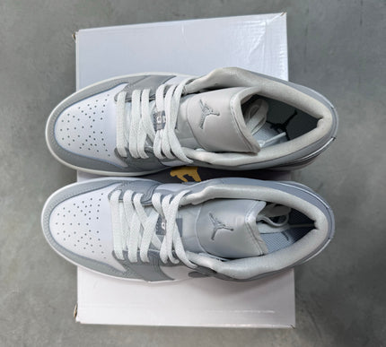 DISPLAY - Nike Womens Air Jordan 1 Low Sneakers - 'White Wolf Grey'