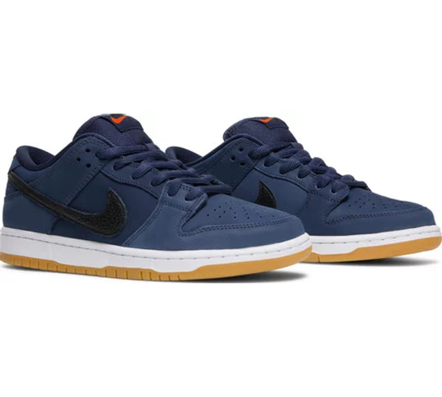 Nike Mens Dunk Low Pro ISO SB Sneakers - 'Navy Gum'