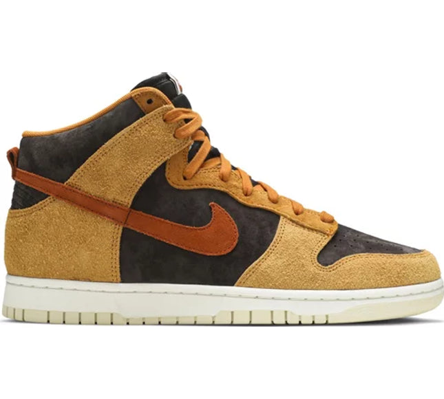 Nike Mens Dunk High Premium Sneakers - 'Dark Curry'