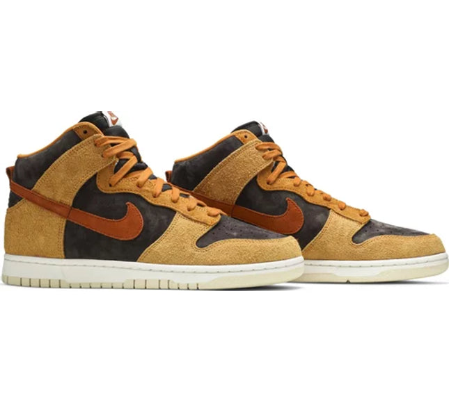 Nike Mens Dunk High Premium Sneakers - 'Dark Curry'
