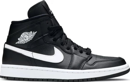 Nike Womens Air Jordan 1 Mid Sneakers - 'Black White'
