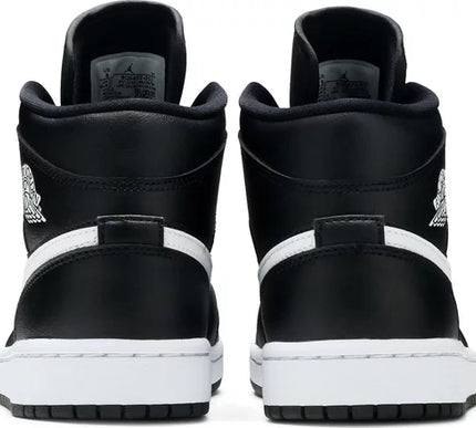 Nike Womens Air Jordan 1 Mid Sneakers - 'Black White'