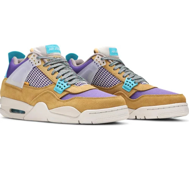 Nike Mens Union LA x Air Jordan 4 Retro Sneakers - 'Desert Moss'