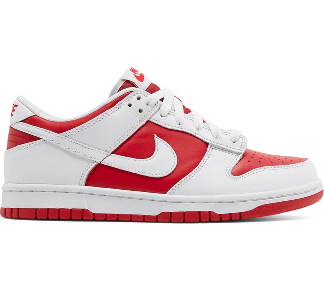 Nike Grade School Womens Dunk Low Sneakers - 'Championship Red'