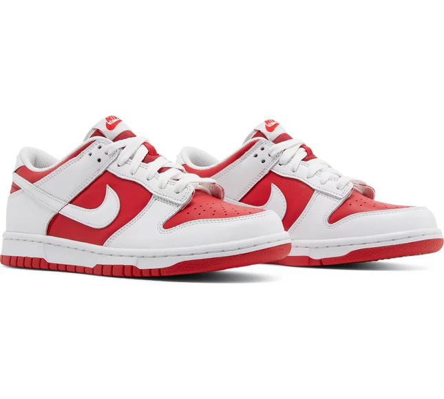 Nike Grade School Womens Dunk Low Sneakers - 'Championship Red'
