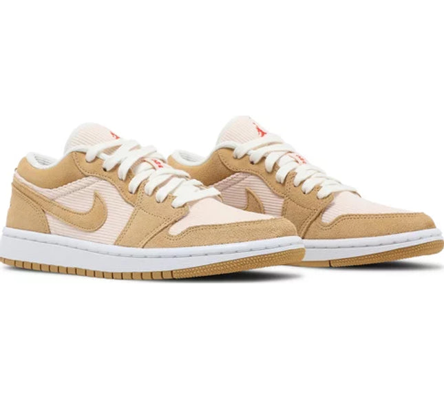 Nike Womens Air Jordan 1 Low SE Sneakers - 'Twine'