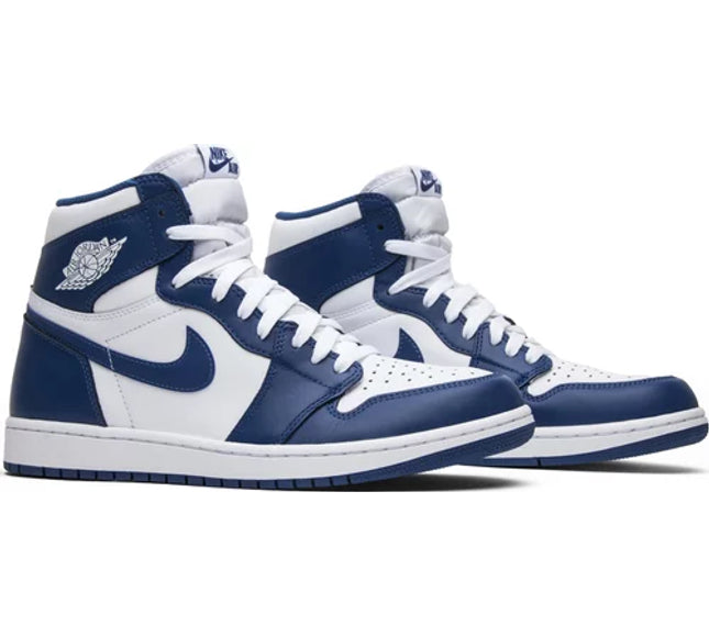 Nike Mens Air Jordan 1 Retro High OG Sneakers - 'Storm Blue'