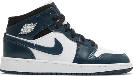 Nike Grade School Womens Air Jordan 1 Mid Sneakers - 'Armory Navy'