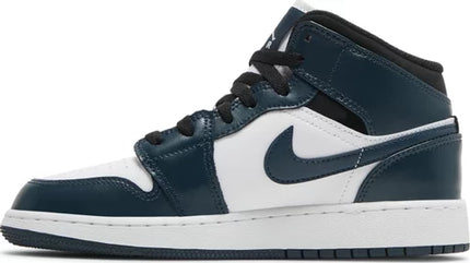 Nike Grade School Womens Air Jordan 1 Mid Sneakers - 'Armory Navy'