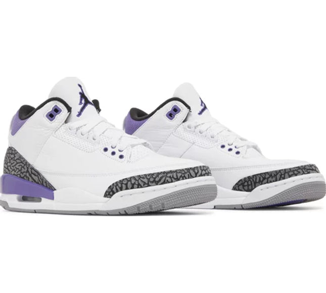 Nike Mens Air Jordan 3 Retro Sneakers - 'Dark Iris'