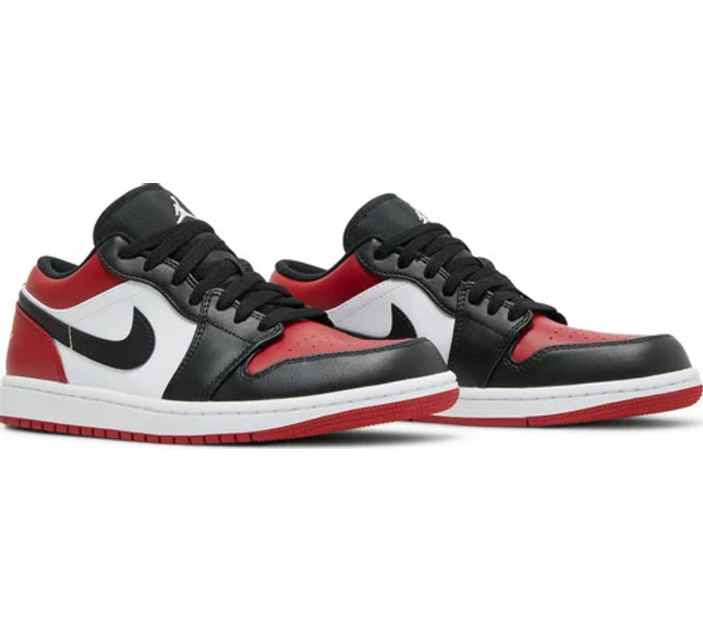 Nike Mens Air Jordan 1 Low Sneakers - 'Bred Toe'