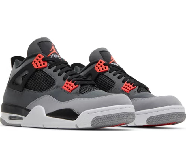 Nike Mens Air Jordan 4 Retro Sneakers - 'Infrared'