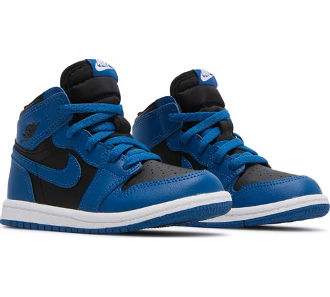 Nike Toddlers Air Jordan 1 Retro High OG Sneakers - 'Dark Marina Blue'