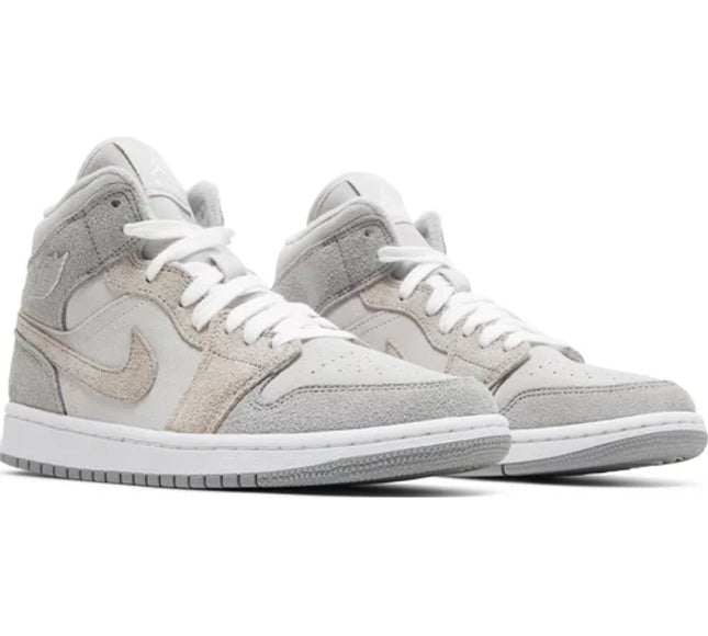 Nike Womens Air Jordan 1 Mid SE Sneakers - 'Particle Grey'