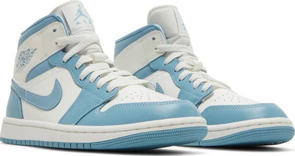 Nike Womens Air Jordan 1 Mid Sneakers - 'University Blue'