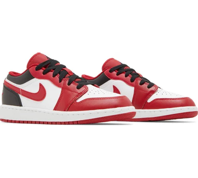 Nike Grade School Womens Air Jordan 1 Low Sneakers - 'Reverse Black Toe'