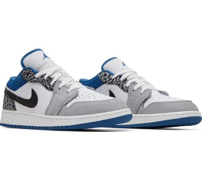 Nike Grade School Womens Air Jordan 1 Low SE Sneakers - 'True Blue'