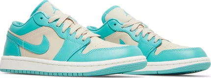 Nike Womens Air Jordan 1 Low Sneakers - 'Tropical Teal Sandy Beige'