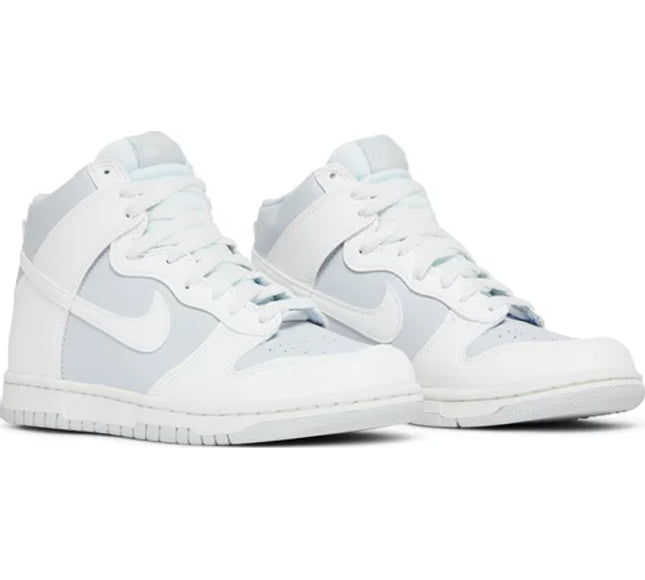 Nike Grade School Womens Dunk High Sneakers - 'Summit White Football Grey'