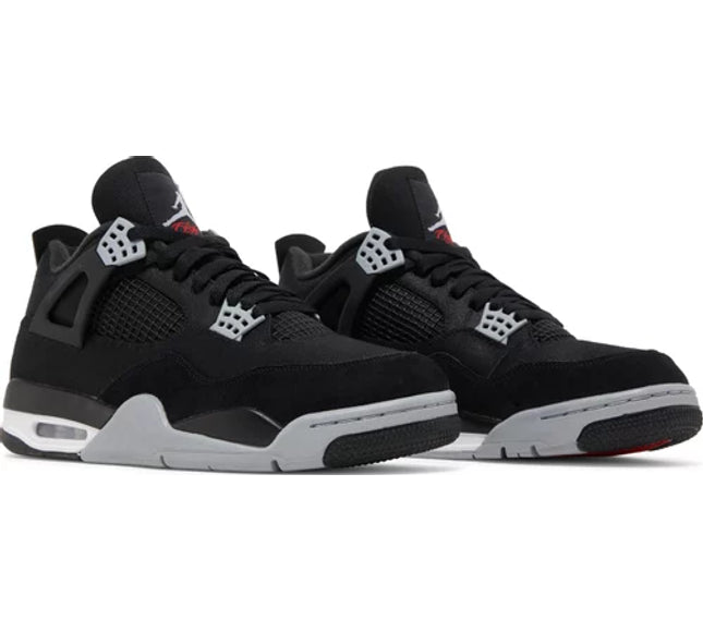 Nike Mens Air Jordan 4 Retro SE Sneakers - 'Black Canvas'
