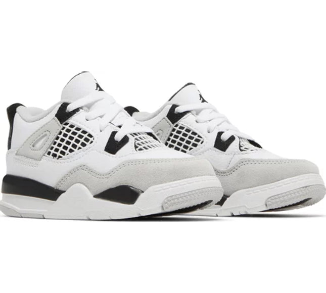 Nike Toddlers Air Jordan 4 Retro Sneakers - 'Military Black'